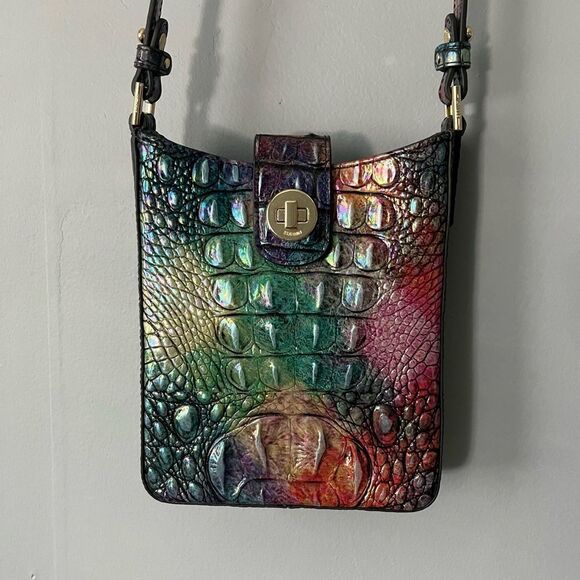 Brahmin Handbags - Brahmin Melbourne Marley Croc Embossed Leather Crossbody Bag Multicolor